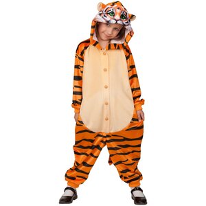 Маскарадный костюм - детский кигуруми Тигрочка, рост 110-122 см