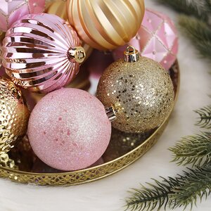 Набор пластиковых шаров Shine Collection: Rosy Glam 8 см, 42 шт Winter Deco фото 7