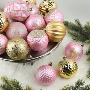 Набор пластиковых шаров Shine Collection: Rosy Glam 8 см, 42 шт Winter Deco фото 4