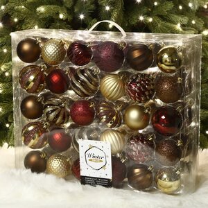 Набор пластиковых шаров Choco Treasure 6-7 см, 60 шт Winter Deco фото 2