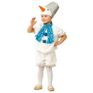 Карнавальный костюм Снеговичок Снеговишка, рост 110 см Батик фото 1
