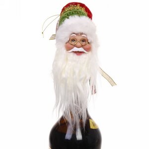 Декор для бутылки Санта из КлаусГрада 15 см Serpantin фото 2