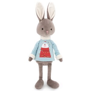 Мягкая игрушка Кролик Тедди - Симпатяга в свитере 25 см