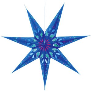 Светильник звезда из бумаги Starlight 70 см индиго