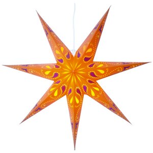 Светильник звезда из бумаги Starlight 70 см оранжевая