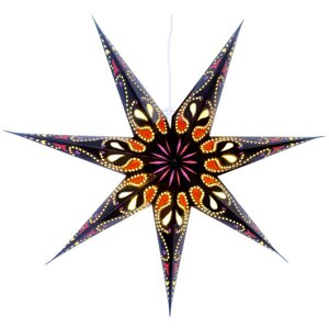 Светильник звезда из бумаги Starlight 70 см чёрная