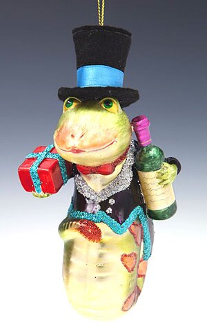 Елочная игрушка Змея "Джентльмен в цилиндре", 14,5 см Holiday Classics фото 1