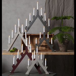 Светильник-горка Zack большой 53*47 см светло-серый, 7 электрических свечей Star Trading фото 3