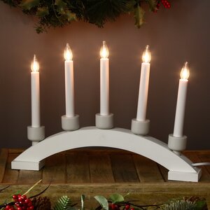 Рождественская горка Paint Snow 41*29 см белая, 5 электрических свечей Star Trading фото 1
