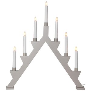 Светильник-горка Zack большой 53*47 см светло-серый, 7 электрических свечей Star Trading фото 2