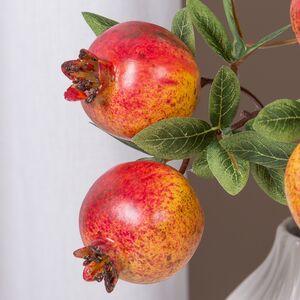 Искусственная ветка Гранат Sharoli 33 см красная EDG фото 3