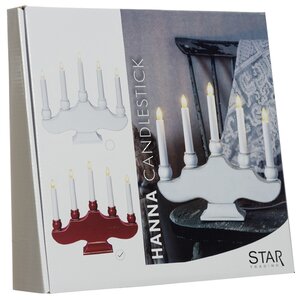 Винтажный светильник-горка Hanna 30*27 см белый, 5 электрических свечей Star Trading фото 5