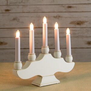 Винтажный светильник-горка Hanna 30*27 см белый, 5 электрических свечей