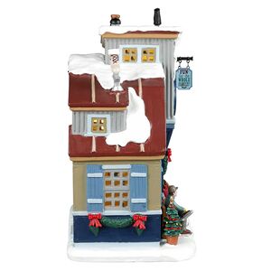 Домик Прокат коньков в Каддингтоне 20*19 см, подсветка Lemax фото 3