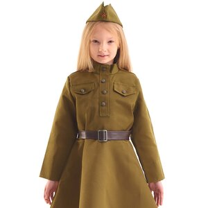 Детская военная форма Солдаточка в платье, рост 104-116 см Бока С фото 2