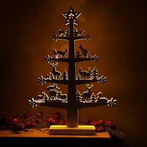 Новогодний светильник Schwarzwald Tree 47 см, 11 LED ламп Star Trading фото 4