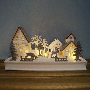 Новогодний светильник Рождество в деревушке Шильтах 28*15 см на батарейках, 8 LED ламп Star Trading (Svetlitsa) фото 3