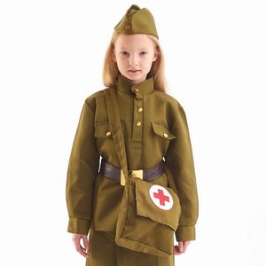 Детская военная форма Санитарка люкс, рост 104-116 см Бока С фото 2