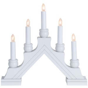 Рождественская горка Карина 30*28 см белая, 5 электрических свечей Star Trading фото 1