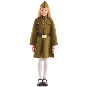 Детская военная форма Солдаточка в платье люкс, рост 152-164 см, размер 40-42 Бока С фото 1