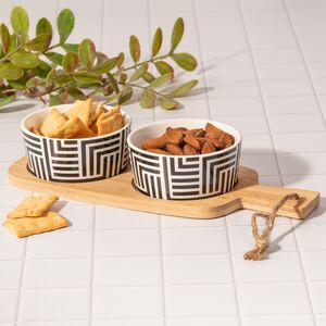 Набор для закусок Black and White 25*10 см, 3 предмета Koopman фото 3