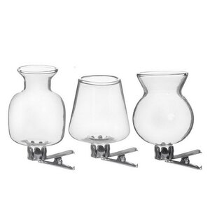 Набор стеклянных мини-вазочек Ольметта 7 см, 3 шт, прозрачный Ideas4Seasons фото 2