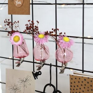 Набор стеклянных мини-вазочек Ольметта 7 см, 3 шт, розовый Ideas4Seasons фото 3