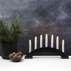Рождественская горка Valentine 39*22 см чёрная, 7 электрических свечей Star Trading фото 4