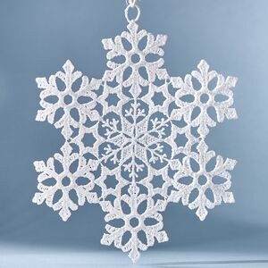 Кружевная елочная игрушка Снежинка Лакрес 15 см Vogel (Вогель) фото 1