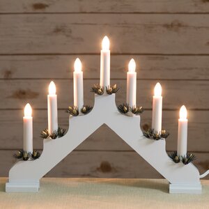 Светильник-горка Ada 38*30см белый, 7 электрических свечей Star Trading фото 1