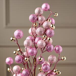 Декоративная ветка с ягодами Эннис: Розовые Облака 60 см Winter Deco фото 2