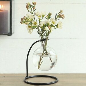Маленькая ваза Эльба 11 см на металлической подставке, стекло Ideas4Seasons фото 3