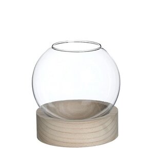 Стеклянная ваза на подставке Эйвери 14 см