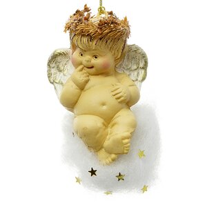 Елочная игрушка Ангел на Облачке 10 см, подвеска Holiday Classics фото 3