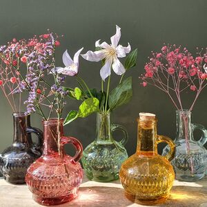 Стеклянная ваза-кувшин Милано 10 см серая Ideas4Seasons (Идеас Фор Сезонс) фото 5