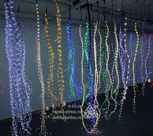 Гирлянда Конский хвост 25*2.5 м, 700 синих MINILED ламп, проволока - цветной шнур BEAUTY LED фото 2