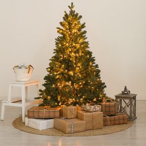 Искусственная елка с лампочками Барокко Премиум 120 см, теплые белые LED, ЛИТАЯ + ПВХ GREEN TREES фото 1