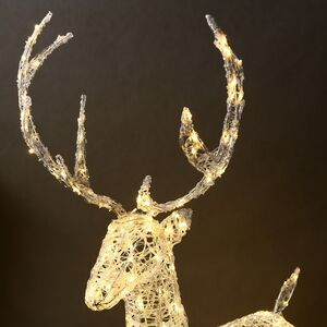 Светодиодный олень Зефир 155 см, 300 теплых белых LED ламп, IP44 Winter Deco фото 5