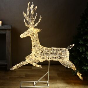 Светодиодный олень Зефир 155 см, 300 теплых белых LED ламп, IP44 Winter Deco фото 7