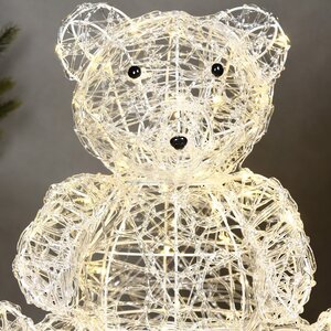 Светодиодный медведь Винни 44 см, 70 теплых белых LED ламп, на батарейках, IP44 Winter Deco фото 3
