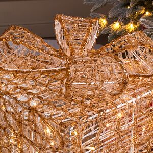 Светящийся подарок Lokka 40 см, 40 теплых белых LED ламп, на батарейках, IP44 Winter Deco фото 2