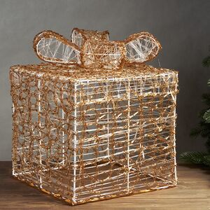 Светящийся подарок Lokka 40 см, 40 теплых белых LED ламп, на батарейках, IP44 Winter Deco фото 5