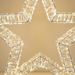 Cветодиодная звезда Эльвия 50 см, 1200 теплых белых микро LED ламп, IP44 Winter Deco фото 2