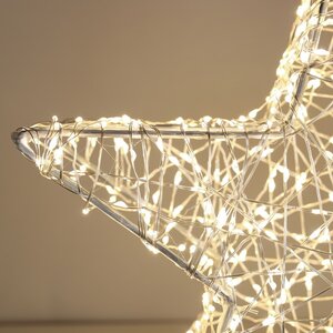 Cветодиодная звезда Торквато 30 см, 600 теплых белых микро LED ламп, IP44 Winter Deco фото 2