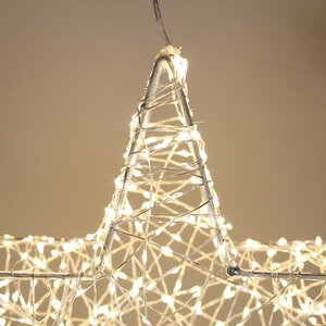 Cветодиодная звезда Торквато 30 см, 600 теплых белых микро LED ламп, IP44 Winter Deco фото 3