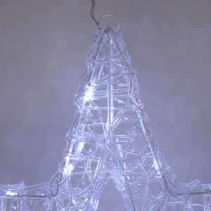 Cветодиодная звезда Селестия 50*7 см, 40 холодных белых LED ламп, на батарейках, IP44 Winter Deco фото 5