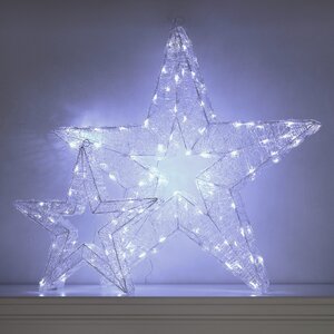 Cветодиодная звезда Селестия 90 см, 100 холодных белых LED ламп, IP44 Winter Deco фото 3