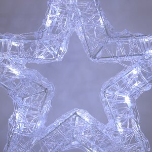 Cветодиодная звезда Селестия 50 см, 40 холодных белых LED ламп, на батарейках, IP44 Winter Deco фото 2