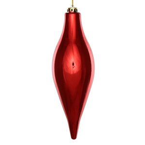Елочная игрушка Сосулька Campello 30 см красная, подвеска Winter Deco фото 1