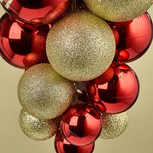 Гроздь из пластиковых шаров Almansora - Golden Rosso 30 см Winter Deco фото 3